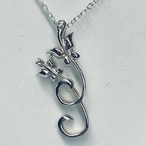 Sterling Silver Butterfly Pendant Necklace